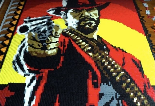 Фанат Red Dead Redemption 2 сложил постер из 29 375 костей домино