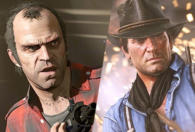 Сравнение графики Red Dead Redemption 2 и GTA V